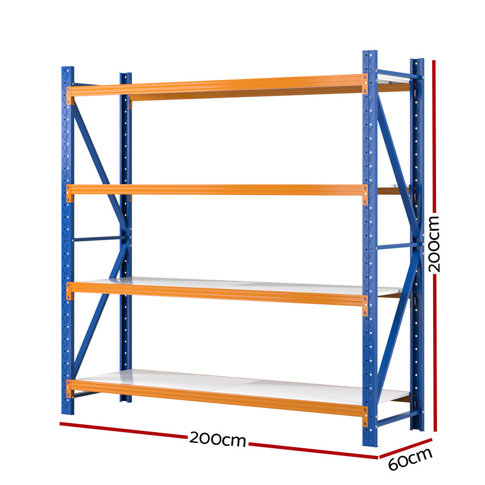 Marlook 2Mx2M Garage Shelving Warehouse Rack Pallet Racking Storage Shelf Blue