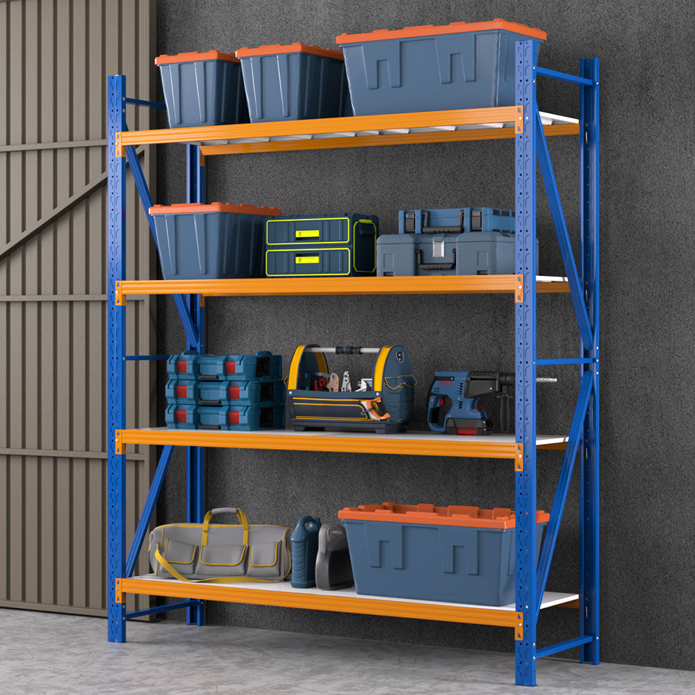 Marlook 2.4Mx2M Garage Shelving Warehouse Rack Pallet Racking Storage Shelf Blue