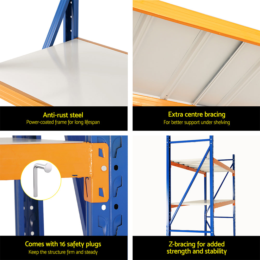 Marlook 2.4Mx2M Garage Shelving Warehouse Rack Pallet Racking Storage Shelf Blue