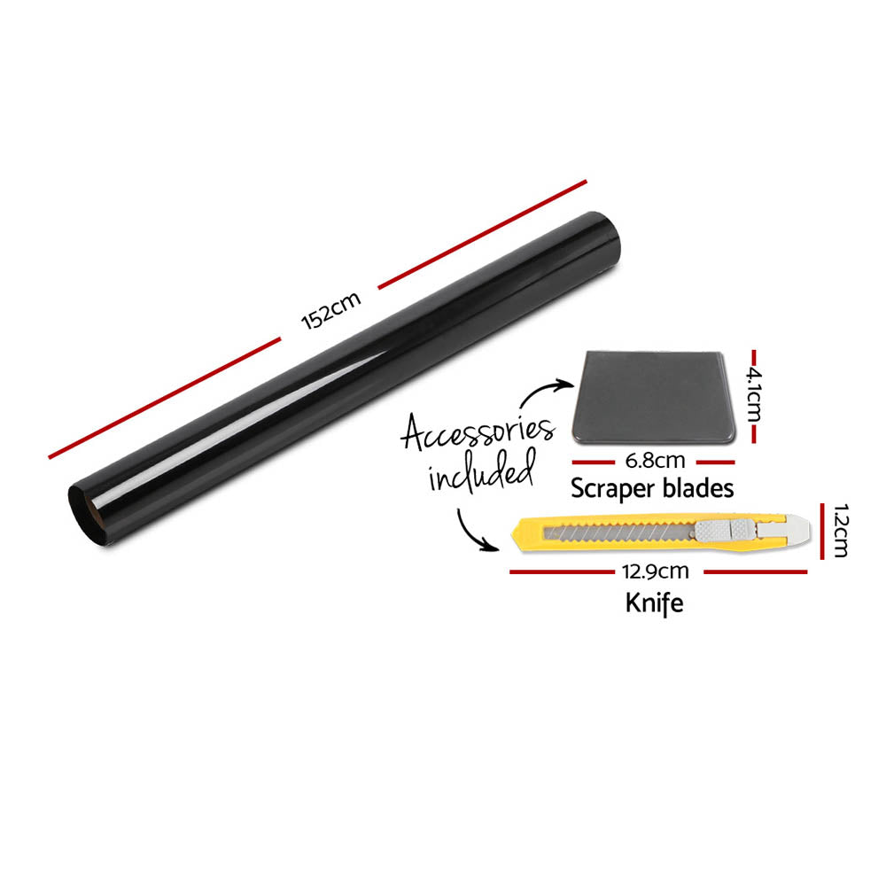 Marlook Window Tint Film Black Roll 15% VLT Home House 152cm X 30m Tinting Tools